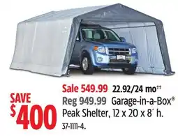 Canadian Tire Garage-in-a-Box Peak Shelter offer