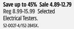 Canadian Tire Mastercraft Selected Electrical Testers offer