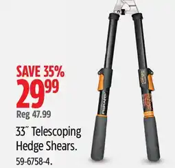Canadian Tire Fiskars 33 Telescoping Hedge Shears offer