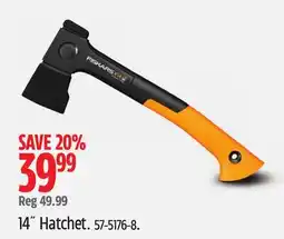 Canadian Tire 14˝ Hatchet offer