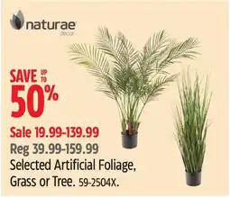 Canadian Tire Selected Artificial Foliage, Grass or Tree offer