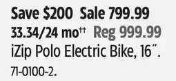 Canadian Tire iZip Polo Electric Bike, 16 offer