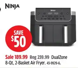 Canadian Tire NINJA DualZone 8-Qt, 2-Basket Air Fryer offer