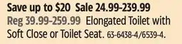 Canadian Tire Danze Elongated Toilet with Soft Close or Toilet Seat offer