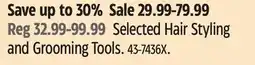 Canadian Tire Selected Hair Styling and Grooming Tools offer