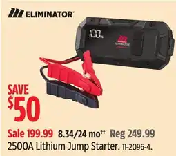 Canadian Tire Motomaster 2500A Lithium Jump Starter offer