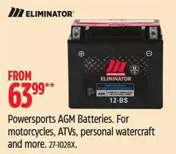 Canadian Tire Powersports AGM Batteries offer