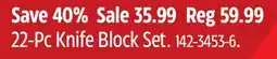 Canadian Tire 22-Pc Knife Block Set offer