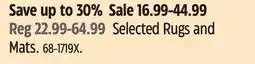 Canadian Tire Selected Rugs and Mats offer