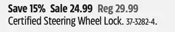 Canadian Tire Certified Steering Wheel Lock offer