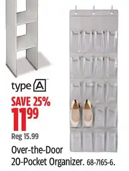 Canadian Tire Over-the-Door 20-Pocket Organizer offer
