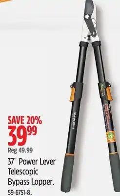 Canadian Tire 37 Power Lever Telescopic Bypass Lopper offer