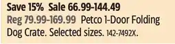 Canadian Tire Petco 1-Door Folding Dog Crate offer