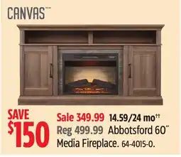 Canadian Tire CANVAS Abbotsford 60˝ Media Fireplace offer