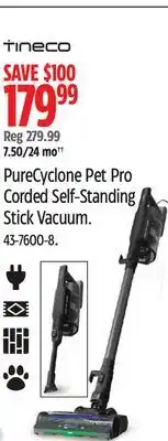 Canadian Tire PureCyclone Pet Pro Corded Self-Standing Stick Vacuum offer
