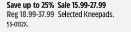 Canadian Tire Selected Kneepads offer