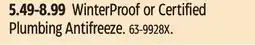 Canadian Tire WinterProof or Certified Plumbing Antifreeze offer