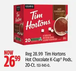 Canadian Tire Tim Hortons Hot Chocolate K-Cup Pods offer