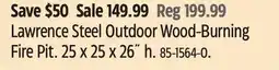 Canadian Tire Lawrence Steel Outdoor Wood-Burning Fire Pit offer