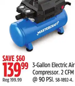 Canadian Tire 3-Gallon Electric Air Compressor offer