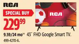 Canadian Tire RCA 43˝ FHD Google Smart TV offer