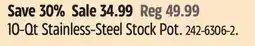 Canadian Tire 10-Qt Stainless-Steel Stock Pot offer
