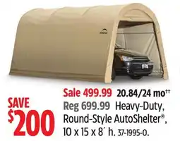 Canadian Tire Shelter Logic Heavy-Duty, Round-Style AutoShelter offer