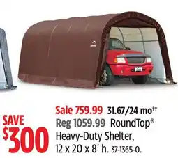 Canadian Tire RoundTop Heavy-Duty Shelter offer