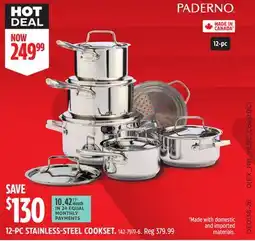 Canadian Tire 12-PC STAINLESS-STEEL COOKSET offer