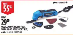 Canadian Tire MASTERCRAFT OSCILLATING MULTI-TOOL WITH 12-PC ACCESSORY KIT offer