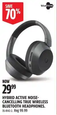 Canadian Tire HYBRID ACTIVE NOISE-CANCELLING TRUE WIRELESS BLUETOOTH HEADPHONES offer