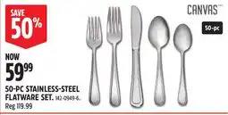 Canadian Tire 50-PC STAINLESS-STEEL FLATWARE SET offer