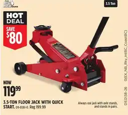 Canadian Tire 3.5-TON FLOOR JACK WITH QUICK START offer