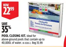 Canadian Tire POOL CLOSING KIT offer