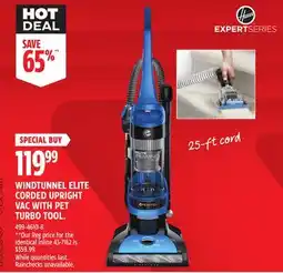 Canadian Tire WINDTUNNEL ELITE CORDED UPRIGHT VAC WITH PET TURBO TOOL offer