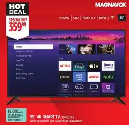 Canadian Tire 55˝ 4K SMART TV offer