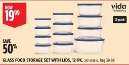 Canadian Tire Vida by PADERNO GLASS FOOD STORAGE SET WITH LIDS, 12-PK offer