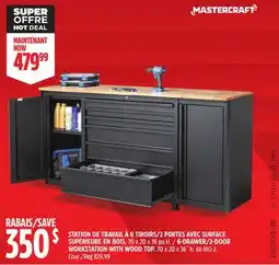 Canadian Tire 2-DOOR WORKSTATION WITH WOOD TOP. 70 x 20 x 36˝ h offer