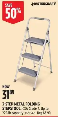 Canadian Tire 3-STEP METAL FOLDING STEPSTOOL offer