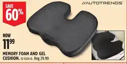 Canadian Tire MEMORY FOAM AND GEL CUSHION offer