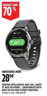 Canadian Tire SMARTWATCH WITH GPS AND FITNESS TRACKING offer