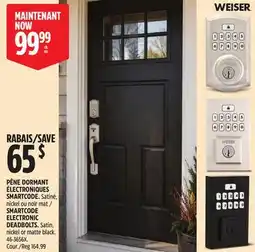 Canadian Tire WEISER SMARTCODE ELECTRONIC DEADBOLTS offer
