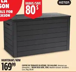 Canadian Tire RESIN DECK BOX, 150G Weather resistant offer