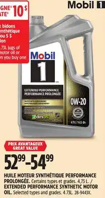 Canadian Tire EXTENDED PERFORMANCE SYNTHETIC MOTOR OIL offer