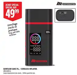 Canadian Tire CORDLESS INFLATOR offer