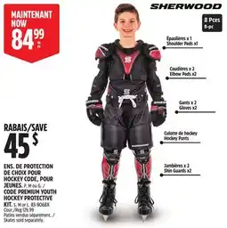 Canadian Tire SHERWOOD CODE PREMIUM 4YOUTH HOCKEY PROTECTIVE KIT offer