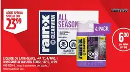 Canadian Tire RAIN X WINDSHIELD WASHER FLUID, -47°C, 4-PK offer