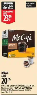 Canadian Tire MCCAFE K-CUP COFFEE PODS offer