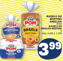 Marché Bonichoix POM BAGELS OR ENGLISH MUFFINS offer