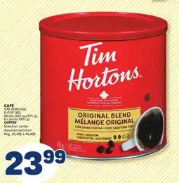 Marché Bonichoix CAFÉ TIM HORTONS K-CUP (30), Moulu (825 ou 875 g), En grains (907 g) offer